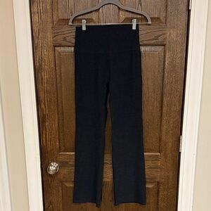 Beyond Yoga Charcoal Gray High Waist Wide Leg Yoga Pants Size Large Like New